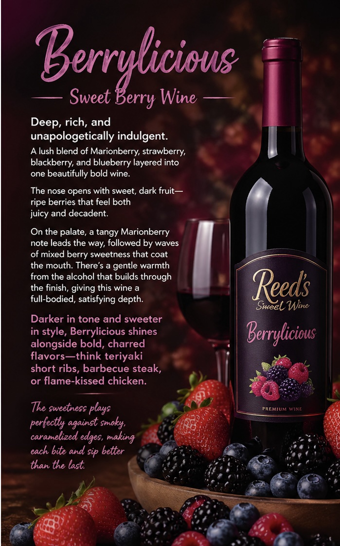 Berrylicious – Reeds Sweet Wine