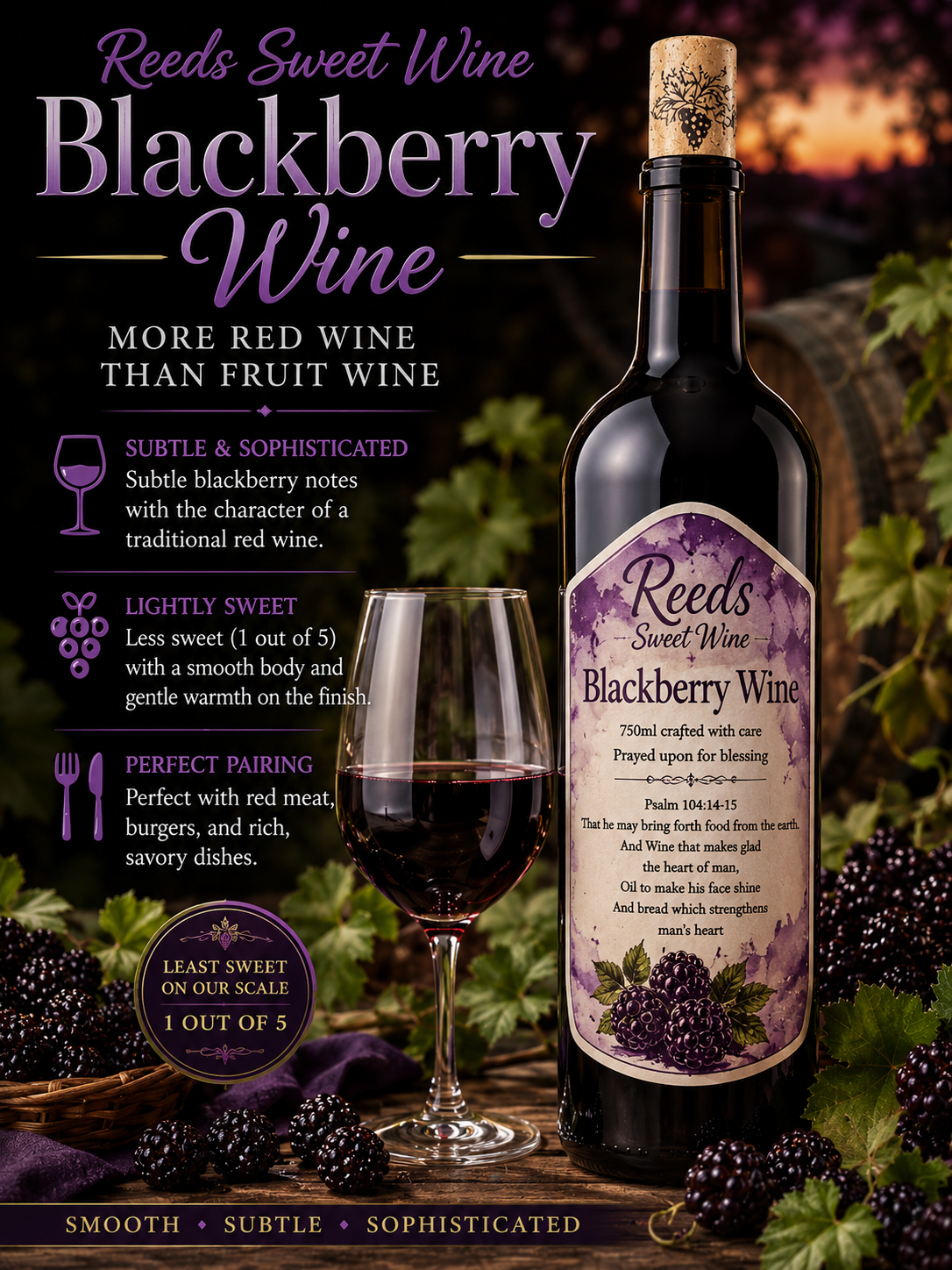 Blackberry Respect for 'D' ダンブル系、7台限定激レア Blackberry Champagne – Reeds Sweet Wine